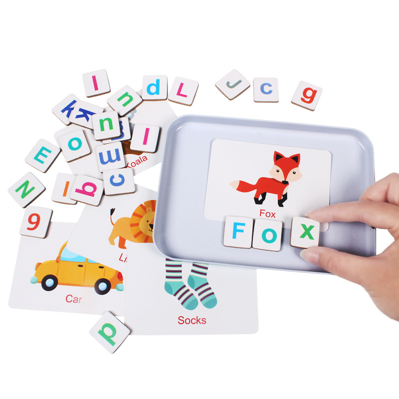 Wooden Puzzle Flash Cards Game - Wooden Letter Sign recension och pris