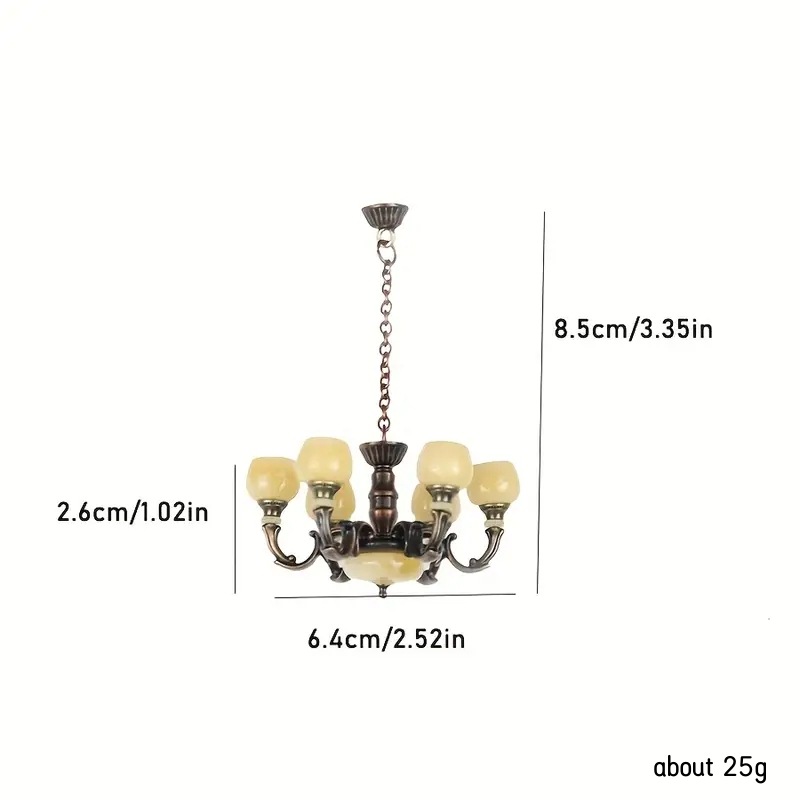 1Pcs Dollhouse Miniature Retro - Fairy Lights Bedroom recension och pris