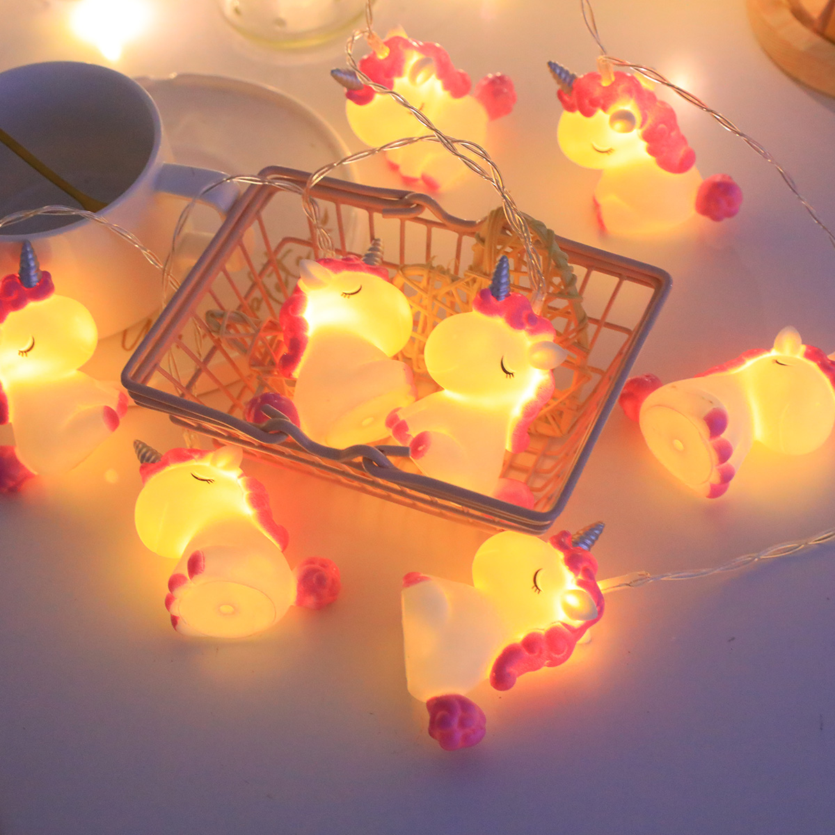 Cute 3D Unicorn LED String Lig - Fairy Lights Bedroom recension och pris