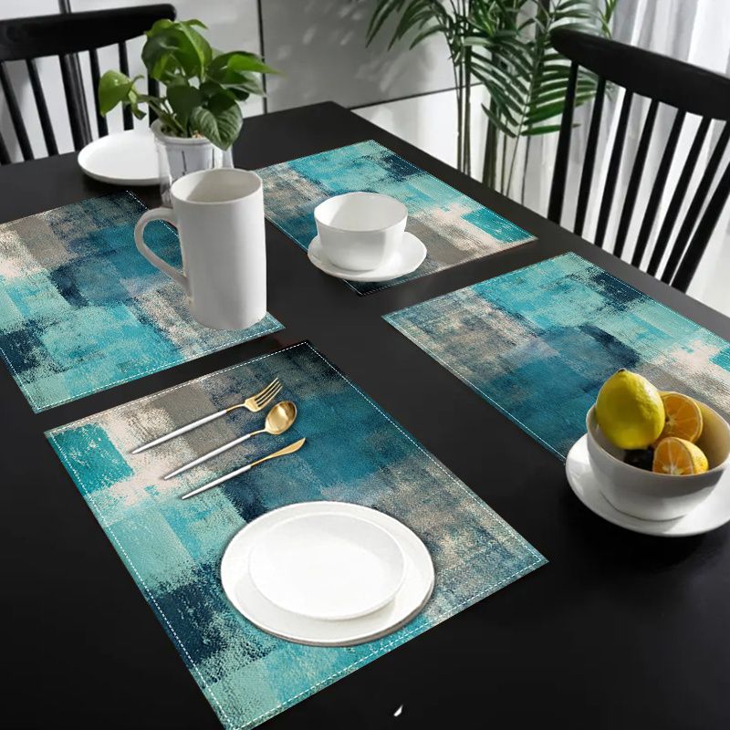 VIKAMA Morandi Abstract Ink Ta - Linen Table Runner recension och pris