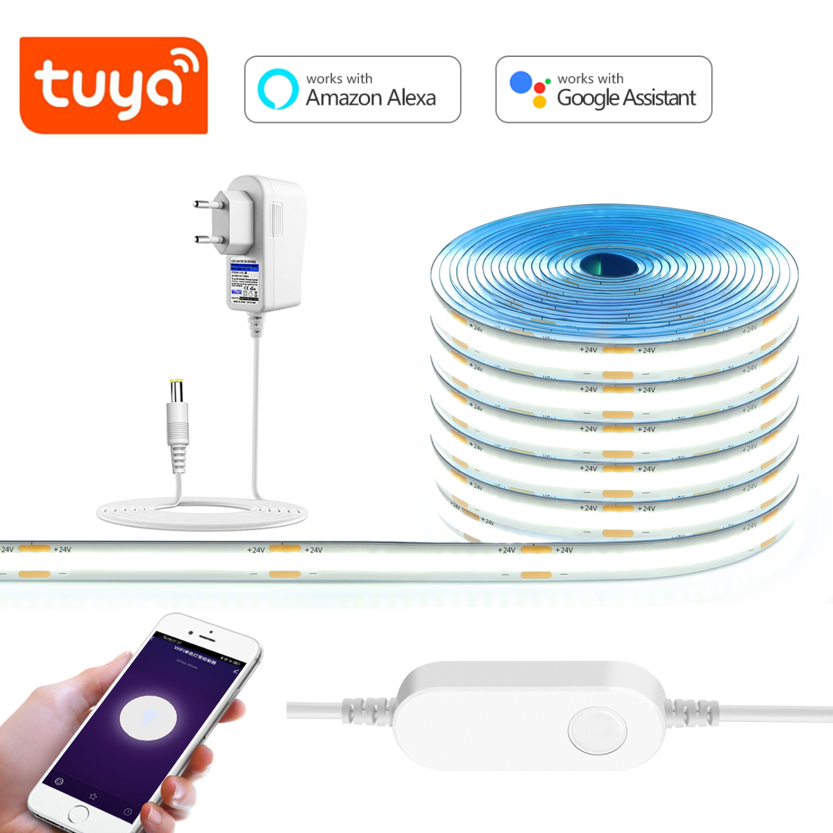 3M 5M 10M 24V COB LED Strip Li - Home Decor Free App recension och pris