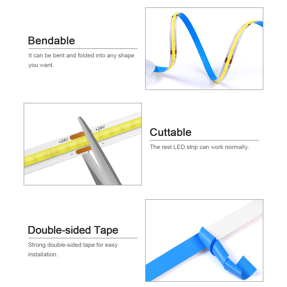 3M 5M 10M 24V COB LED Strip Li - Home Decor Free App recension och pris