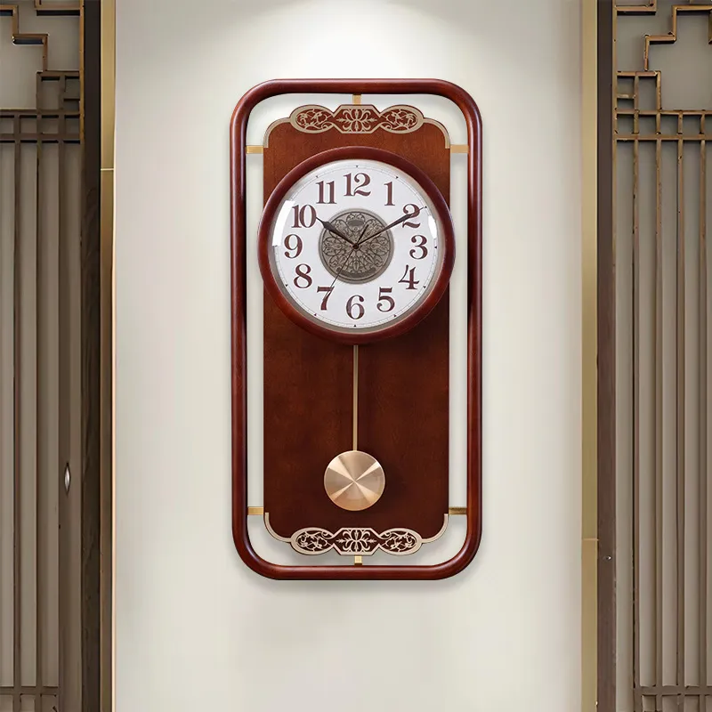 Jinzhongbao Solid Wood Wall Cl - Wall Clock Silent recension och pris