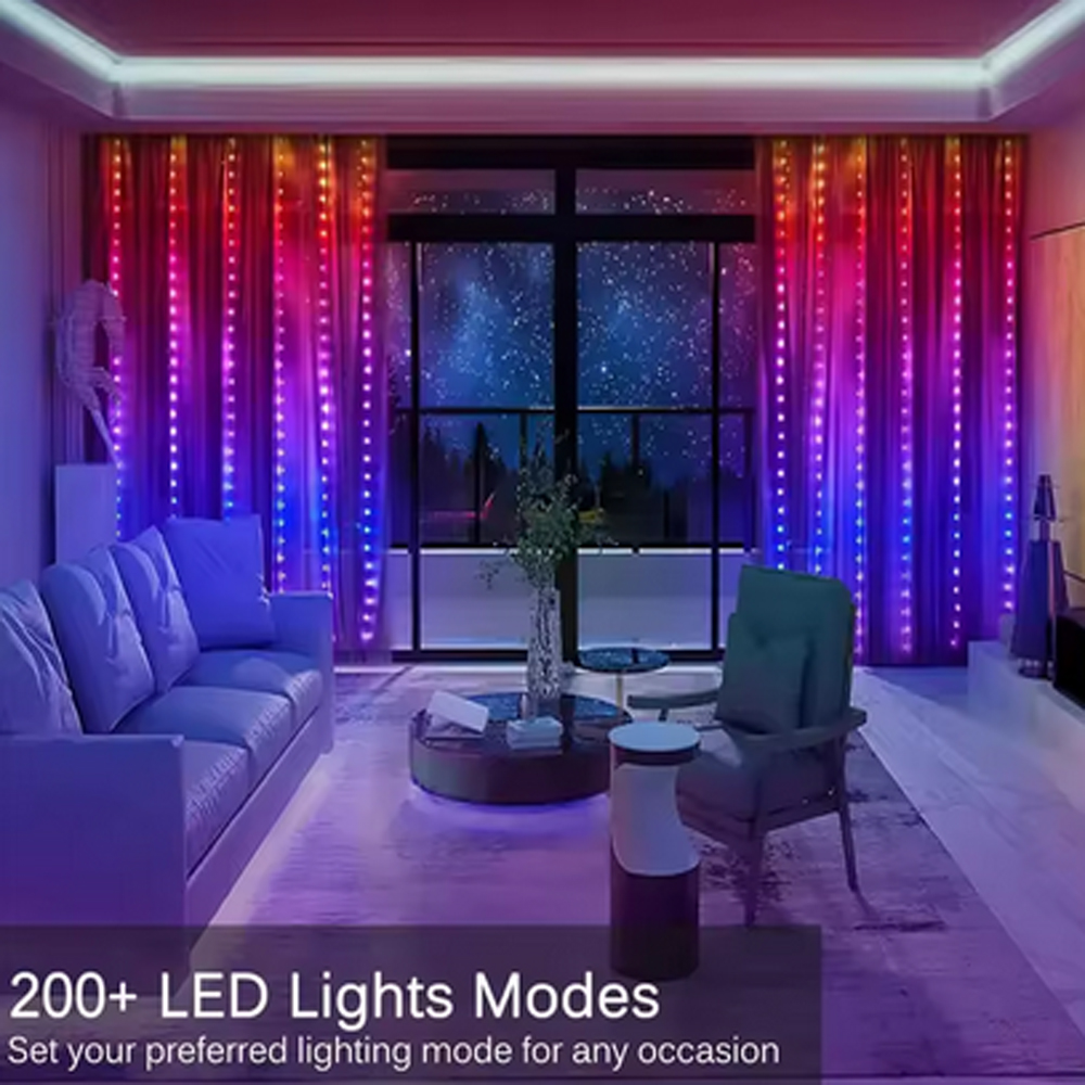 3M RGB Smart LED Curtain Light - Fairy Lights Bedroom recension och pris