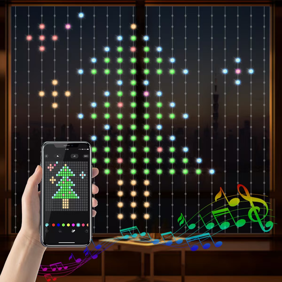 5V Smart LED Curtain Lights AP - Home Decor Free App recension och pris