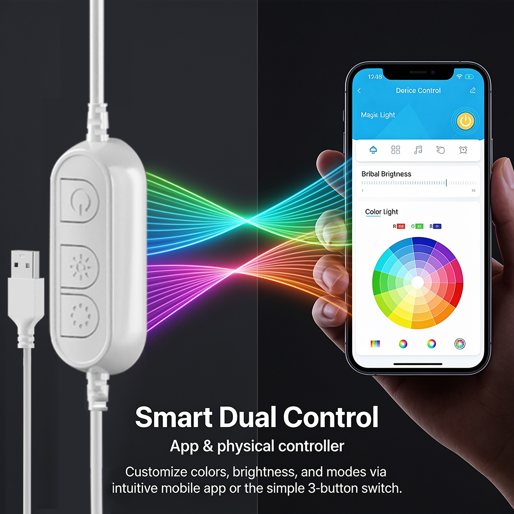 5M RGB Color Changing Neon Lig - Home Decor Free App recension och pris